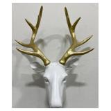White Faux Deer Head Wall Decor White Faux Deer Head Wall Decor