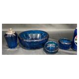 Cobalt Blue Glass � Table Lighter, Ashtrays, Bowl Cobalt Blue Glass � Table Lighter, Ashtrays, Bowl