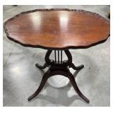MCM Mersman #7339 Oval Lyre-Harp Base Side Table MCM Mersman #7339 Oval Lyre-Harp Base Side Table