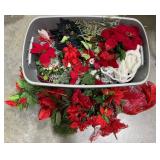 30 Gal Tub of Christmas Floral Decor, Poinsettias