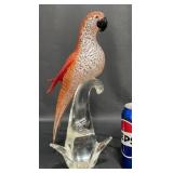 Murano Art Glass Parrot Sculpture