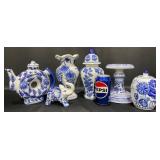 Blue & White Porcelain Decor � Elephant, Jars+ Blue & White Porcelain Decor � Elephant, Jars+