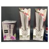 Mikasa Crystal & Studio Nova Bud Vases w Boxes Mikasa Crystal & Studio Nova Bud Vases w Boxes