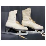 Vntg Laurentian Ice Skates, Sheffield Steel Blades