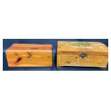 Vntg 1950ï¿½s Lane Mini Cedar Chest & Carved