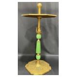 Vntg Art Deco Jadeite Smoking Stand Side Table