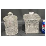 2 Crystal Jars w Lids � Polish 24% Lead Crystal+ 2 Crystal Jars w Lids � Polish 24% Lead Crystal+
