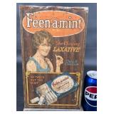 Vntg Feen-a-Mint Laxative Advertising Tin Display