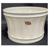 Antique Bowl Planter w Confederate Flag Emblem Antique Bowl Planter w Confederate Flag Emblem