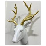 White Faux Deer Head Wall Decor