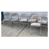 6 Folding Metal Chairs