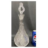 Crystal Decanter w Swan Design & Stopper Crystal Decanter w Swan Design & Stopper