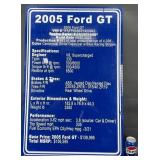 2005 Ford GT Plexiglass Spec Information Sign