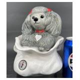 Vntg Jim Beam Tiffany Poodle Dog Whiskey Decanter Vntg Jim Beam Tiffany Poodle Dog Whiskey Decanter