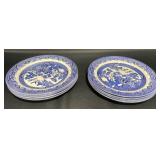 8 Churchill Blue Willow 10" Plates 8 Churchill Blue Willow 10" Plates