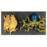 2 Museum of Fine Arts Brooches ï¿½ Dancing Pig,