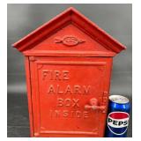 Vntg Red Fire Alarm Box w Glass-Break Mechanism Vntg Red Fire Alarm Box w Glass-Break Mechanism