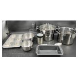 Kitchenware Lot  Baking Pans, Cooking Pots +