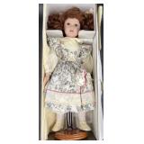 Hand-Painted Collectible Porcelain Doll w COA