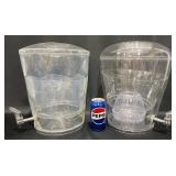 2 Plastic Lemonade Beverage Dispensers w Spouts