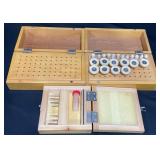 3 Wooden Cases w Watch Polishing, Drilling Tools