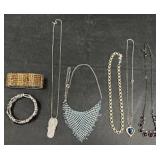 Rhinestone Jewelry  5 Necklaces, 2 Bracelets