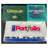 3 Sealed Board Games  Portfolio, Humble,Outburst