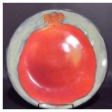 Persimmon Rainbow Gate Art Plate & Stand, Signed