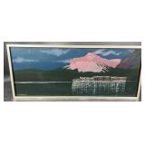 Roy E Hughes Mountain & Lodge Canvas Print