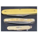 3 Vntg Pocket Knives - Frost Flying Falcon +