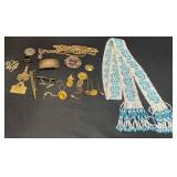 Jewelry Collection, Cufflinks & Beaded Scarf