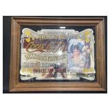 Vntg Coca-Cola Advertising Mirror w Wood Frame