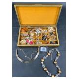 Jewelry Box w Jewelry Variety - Some Gold, Avon+