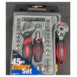 New 45-Piece Performance Ratchet & Socket Tool Set