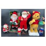 Santa & Winnie the Pooh Christmas Holiday Decor