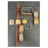 6 Vintage Watches  Bulova, Waltham, Hamilton +