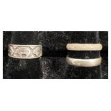 3 Sterling Silver Rings, Various Sizes