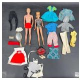 1st Issue 1961 Mattel Ken Doll, Barbie & Clothes