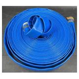 Approx 100 Ft Blue Lay Flat Discharge 1 1/2" Hose