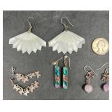 4 Pairs Sterling Silver Earrings