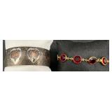 2 Bracelets  Reed & BartonDamascene,Swarovski