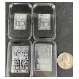 .999 Fine Silver Bars 30 Grains Total