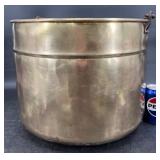 Antq Primitive Brass Bucket Cauldron Heavy Patina
