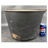 Antique Primitive Hammered Brass Kettle Pot