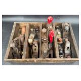 14 Vntg Assorted Small Wood Hand Planes Stanley +