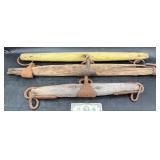 3 Antique Wooden Horse Ox Yokes