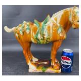 Tang Dynasty Style Glazed Ceramic Horse Figurine