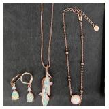 Opal Necklace, Earrings & Bracelet