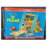 Vntg Fisher-Price Play Family A-Frame Toy w Box
