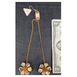 Vntg Twin Pin Cardigan Brooch w Homis Watch